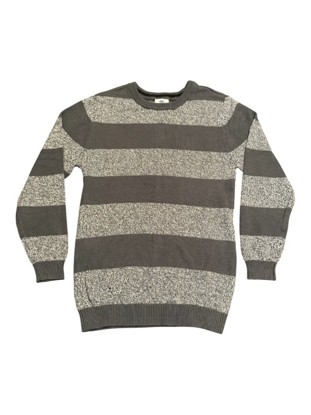 Nwt Old Navy Men's Long Sleeve Sweater Sz: 2xl Gray/Dark Gray Check Desc